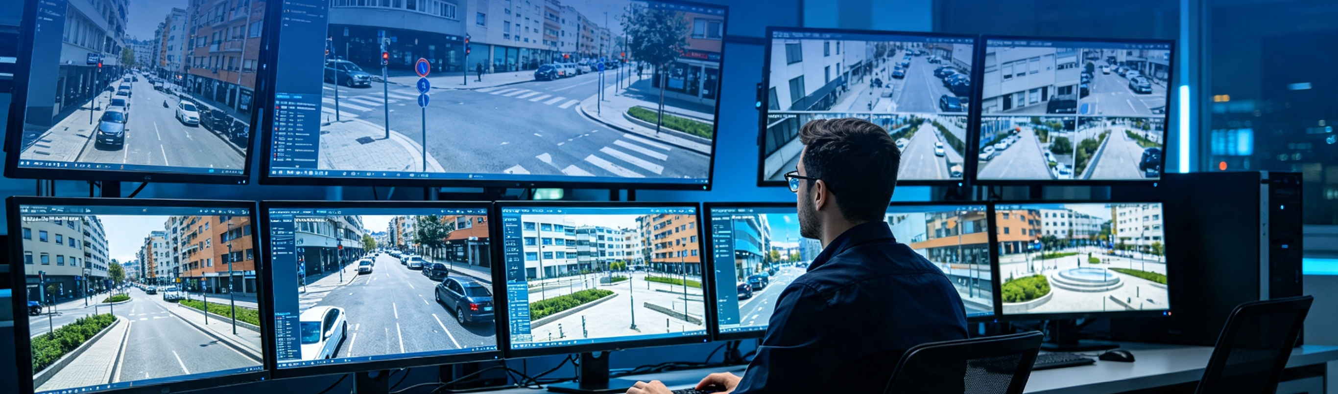 Cámaras CCTV monitoreando instalaciones corporativas